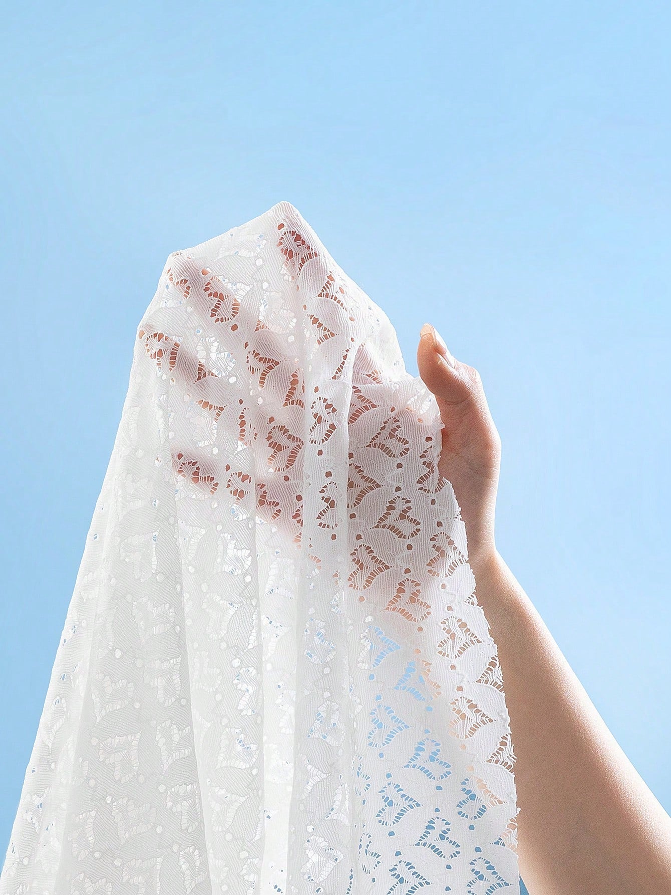 Tween girls white lace beach cover up with V neck, short sleeves, semi-sheer hollow out design, long length, and drawstring waist for summer holidays.