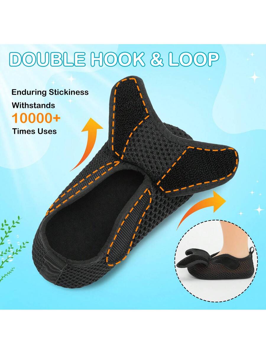 Beige kids aquatic shoes featuring a breathable fabric upper, adjustable hook and loop strap closure, and a flexible non-slip rubber outsole.