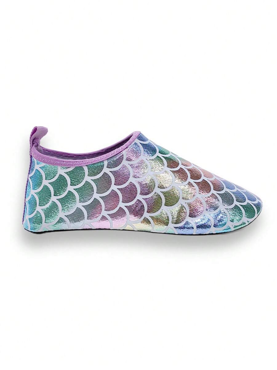 Girls' orange breathable water shoes featuring front zipper closure and durable TPR outsole.