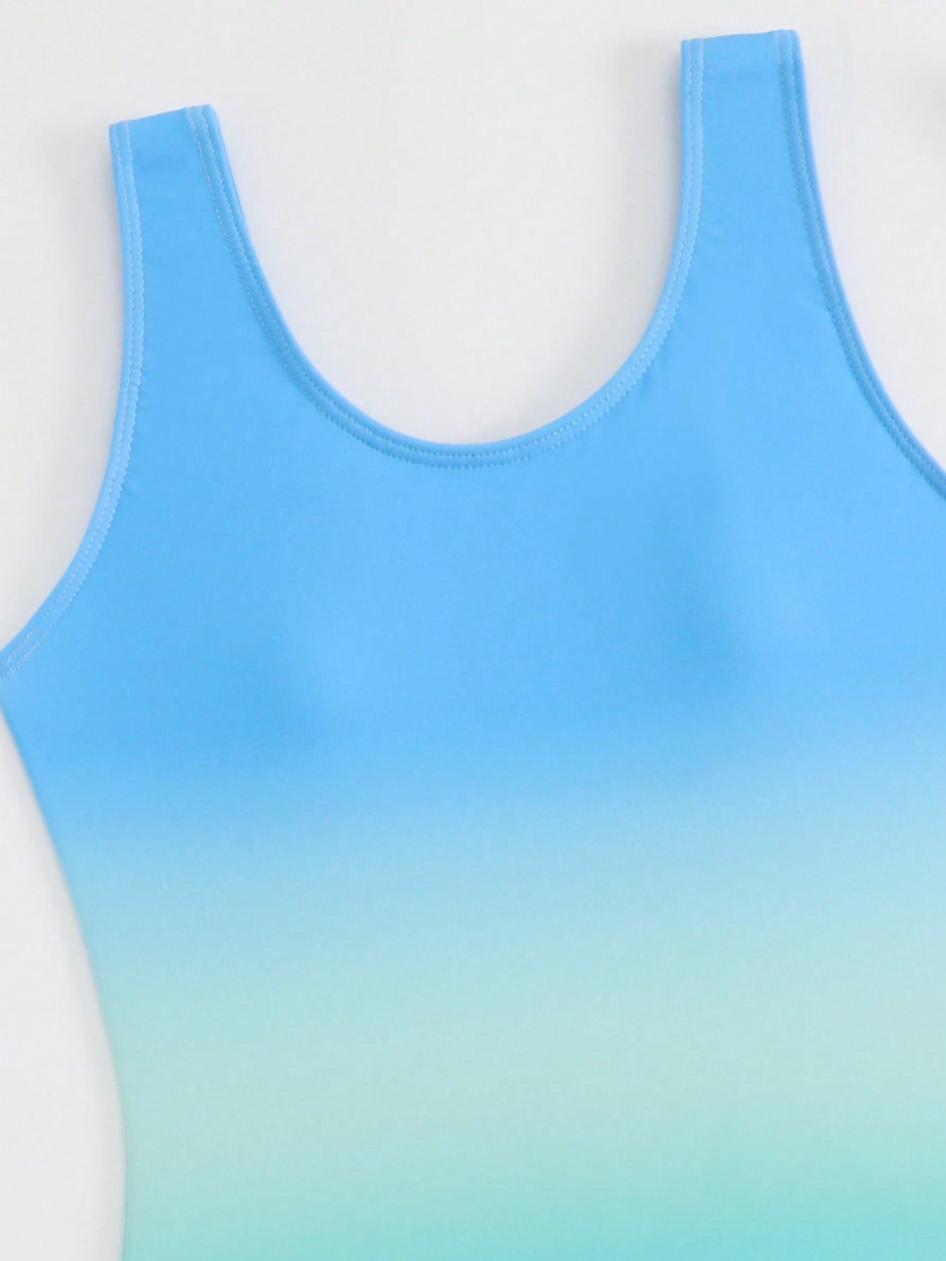 Cute Gradient Girls' One-Piece Swimsuit And Boy Shorts Two Pieces Set (Custom Print)