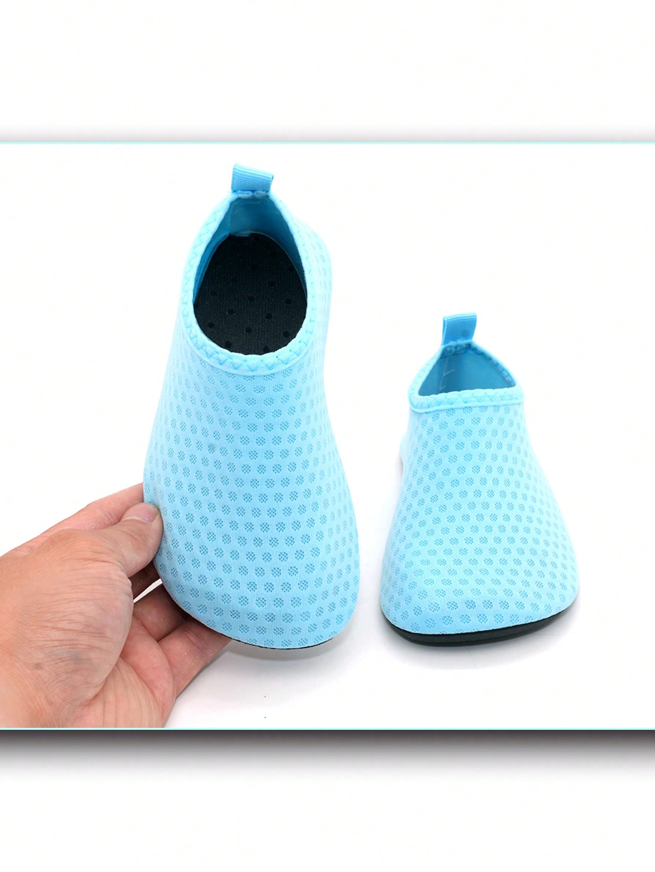 Boys breathable slip-on aqua water shoes featuring contrast binding and non-slip TPR soles for beach and outdoor activities.