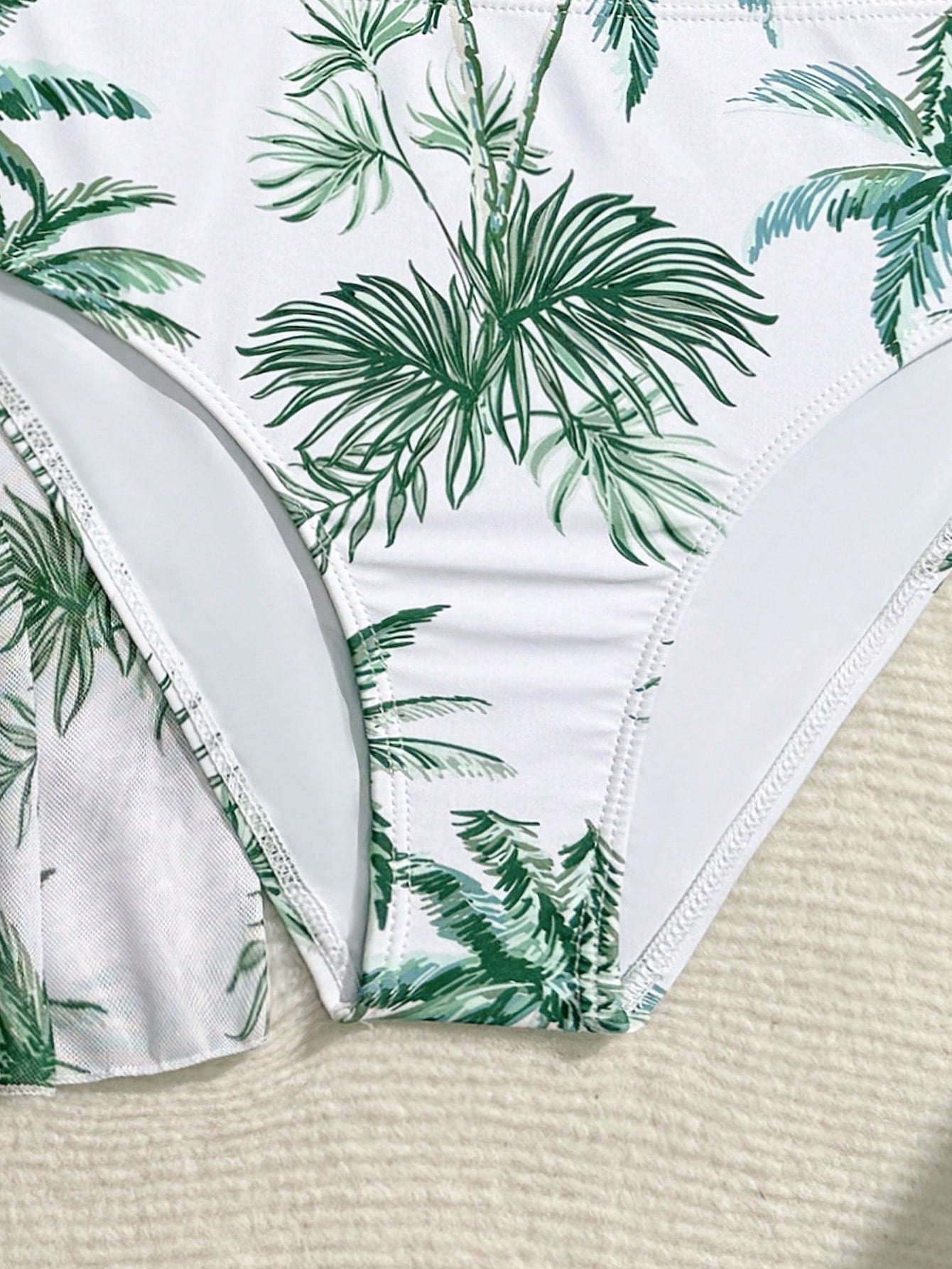 Tween girls 3-piece striped swimwear set featuring a tankini top, mid-waist bikini bottoms with a drawstring waist, and a matching kimono cover-up for beach or vacation wear.
