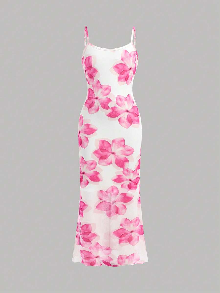 Tween girl yellow long halter dress with textured jacquard knit, sleeveless slim fit cami design, natural waist, straight hem, and lined non-sheer finish for vacation or party wear.