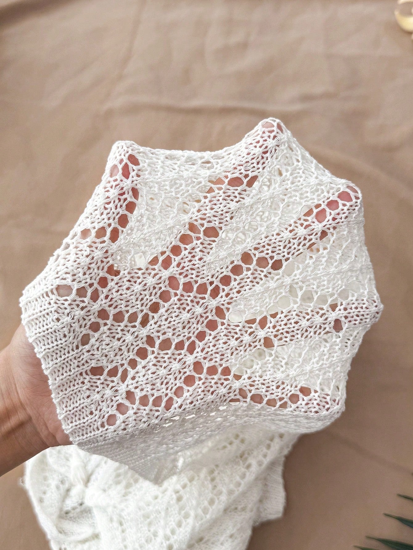 Tween girls semi-sheer white cover-up dress with V-neckline, long sleeves, contrast lace details, and zipper accent for beachwear layering.