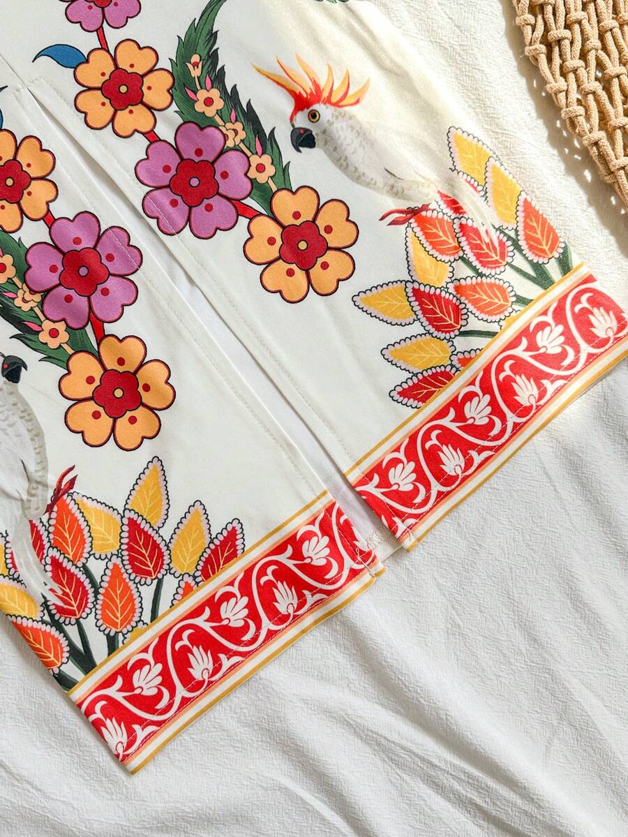 Tween girls halter dress in multicolor Christmas pattern with sleeveless cami design, split detail, slim fit, and long vacation style