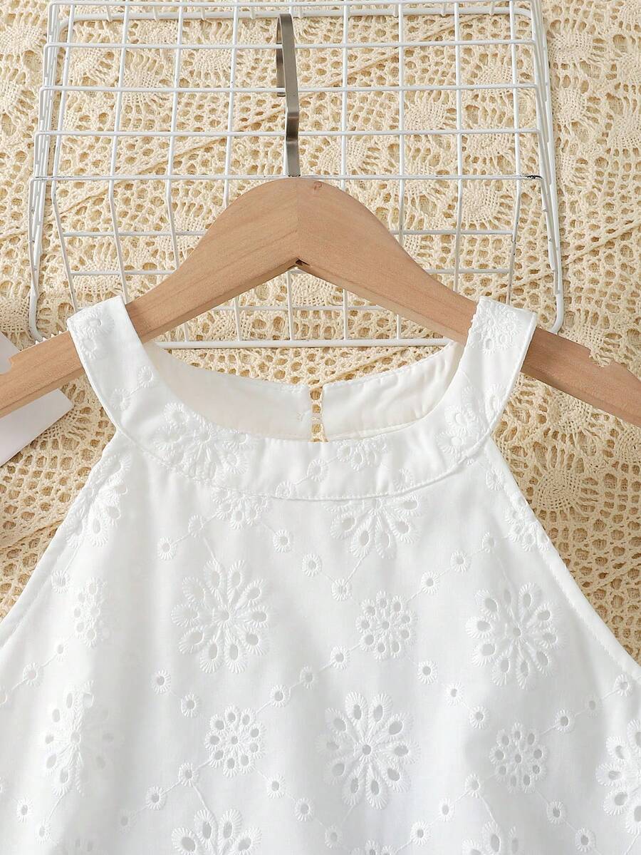 Tween girls floral halter A-line dress with contrast lace, applique and fringe details, sleeveless short length in polyester