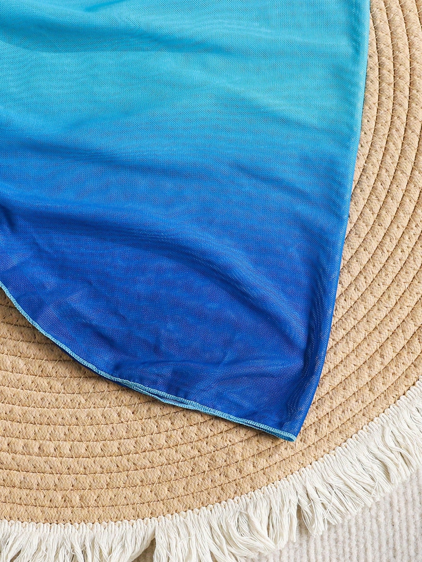 Black sheer beach wrap sarong for tween girls with metal starfish decor and asymmetrical short silhouette