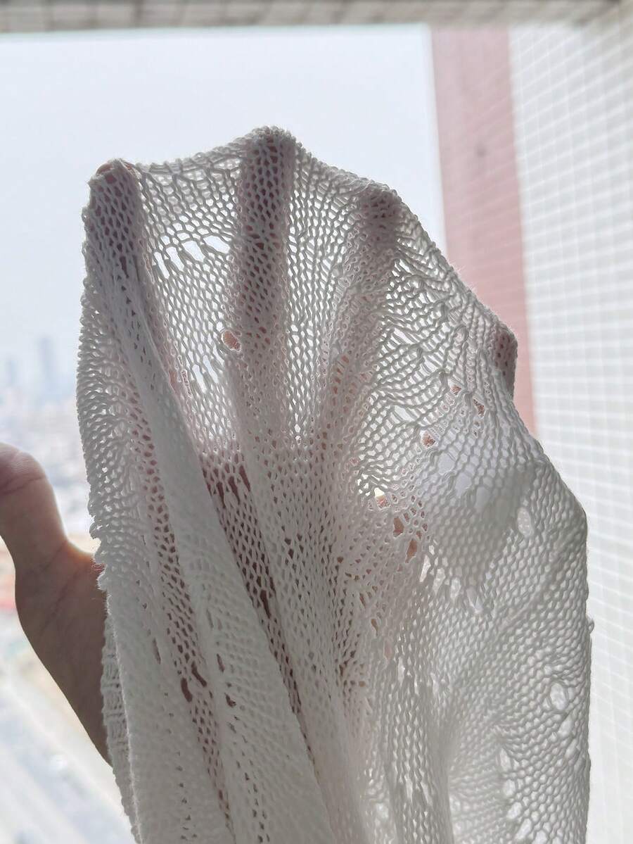 Girls semi-sheer beach cover-up dress with V-neckline, long sleeves, backless side-tie design, and asymmetrical hem for tween summer beach vacations.