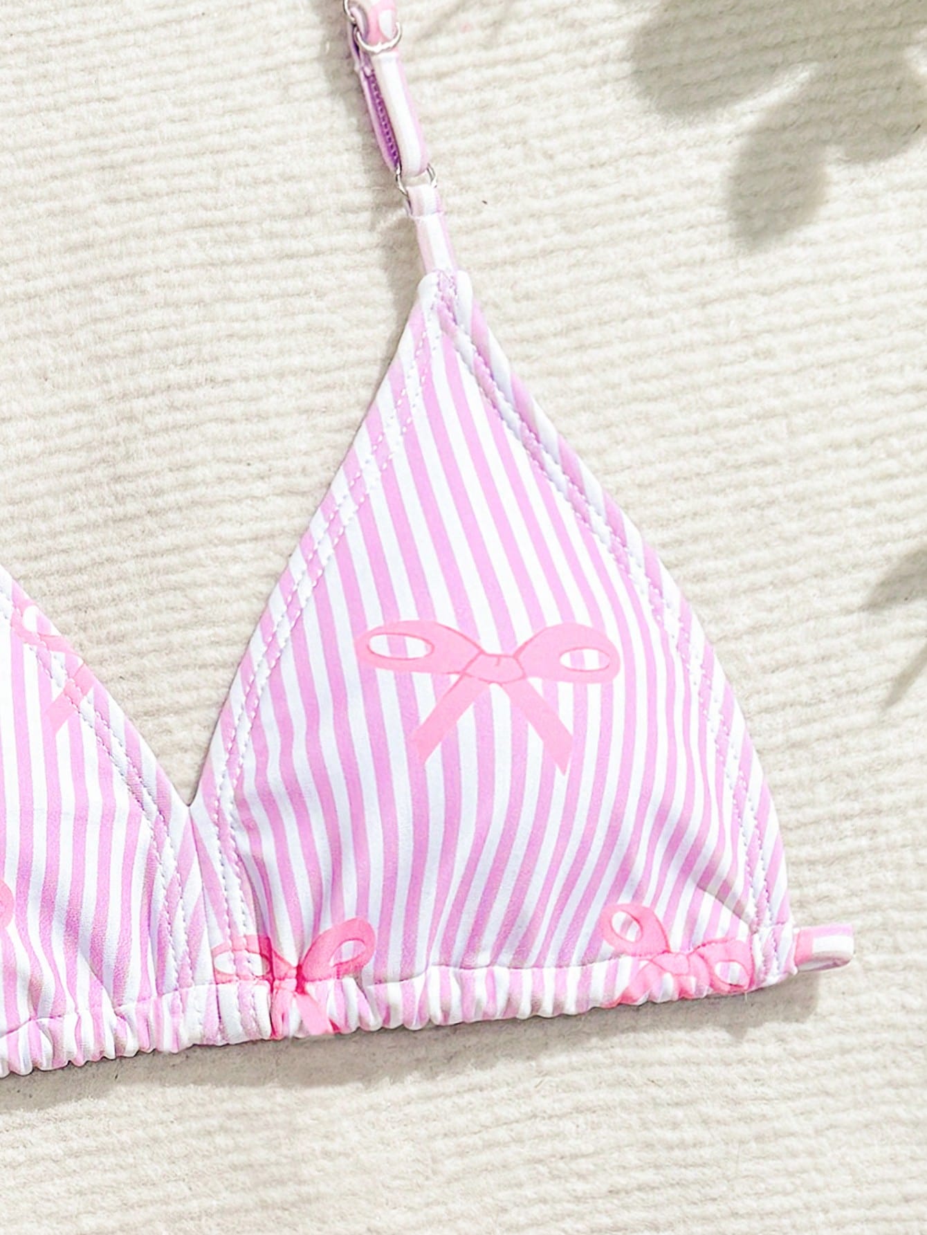 Tween Girls 3-Piece Bikini Set,Brown Polko Dot,Cute,Summer,Beach,Vacation,Holiday,Pink Striped Halter Top,Adjustable Back,Skirt Bottoms,Bathing Suits
