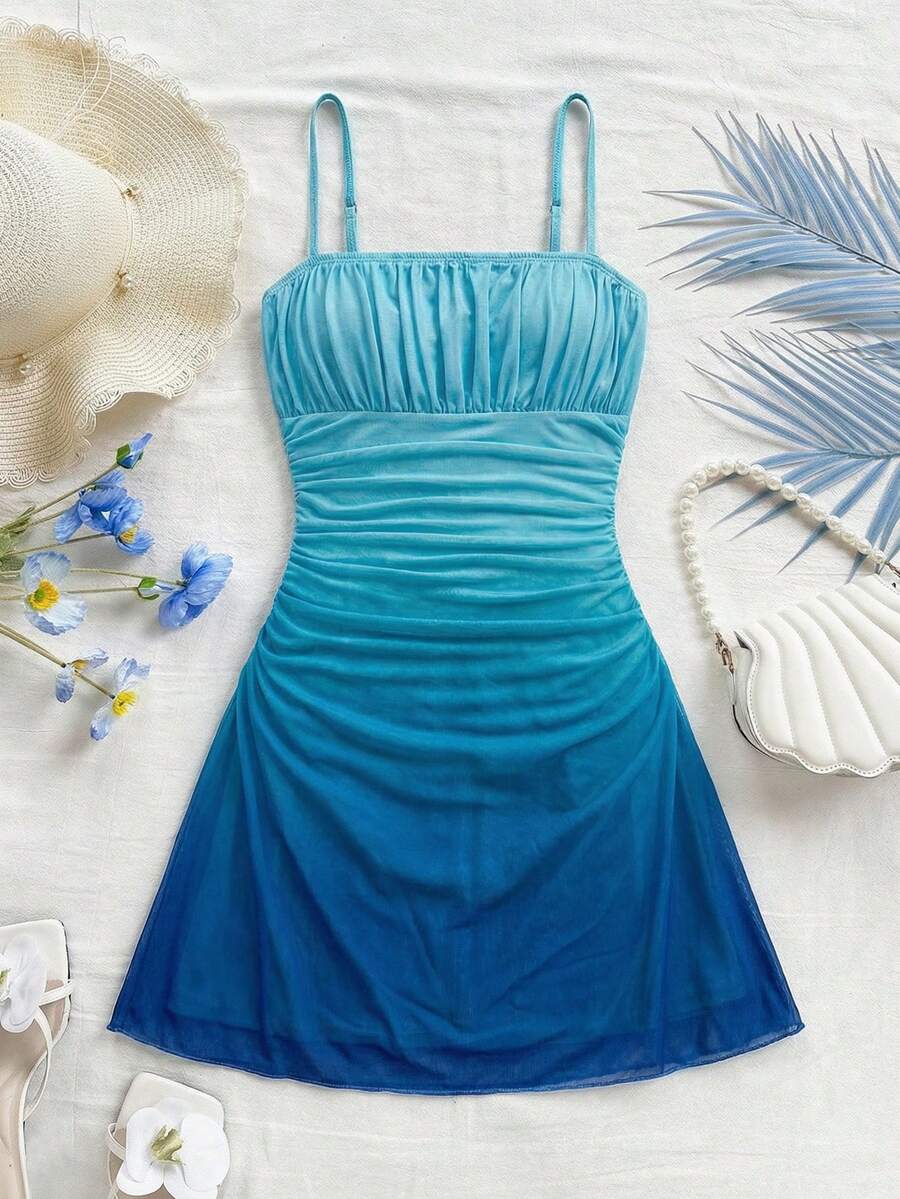 Apricot tween girls sleeveless halter cami dress with appliques, bow front, zipper detail, high waist, flared hem, and short slim fit design.
