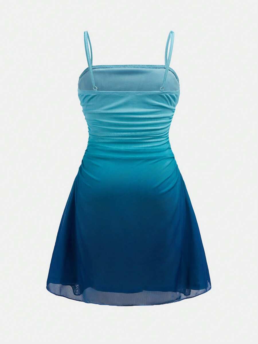 Apricot tween girls sleeveless halter cami dress with appliques, bow front, zipper detail, high waist, flared hem, and short slim fit design.