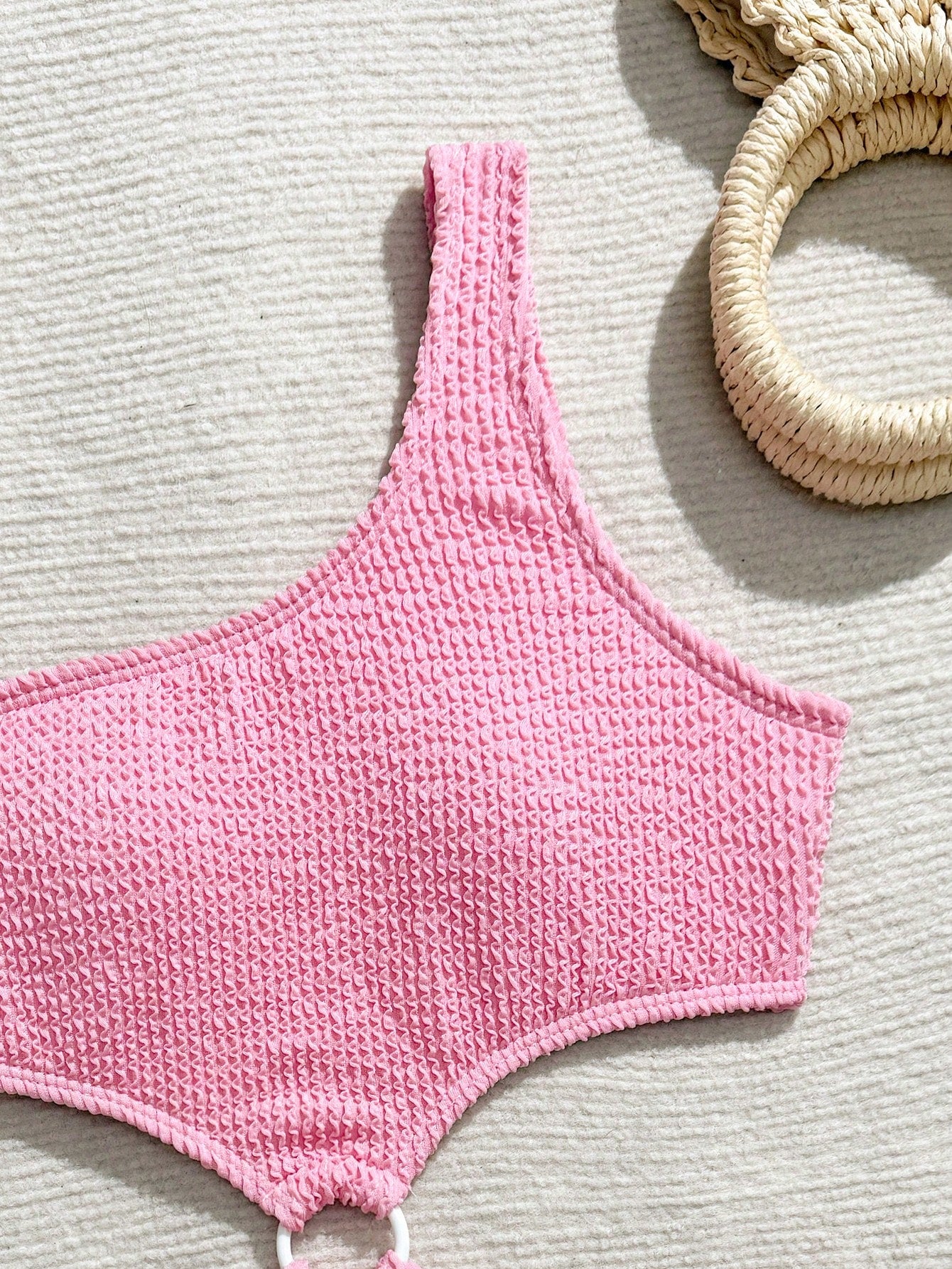 Black tween girls one-piece swimsuit with asymmetrical one-shoulder neckline, cut-out detail, fitted shape, and regular leg for beach, pool, and vacation wear.