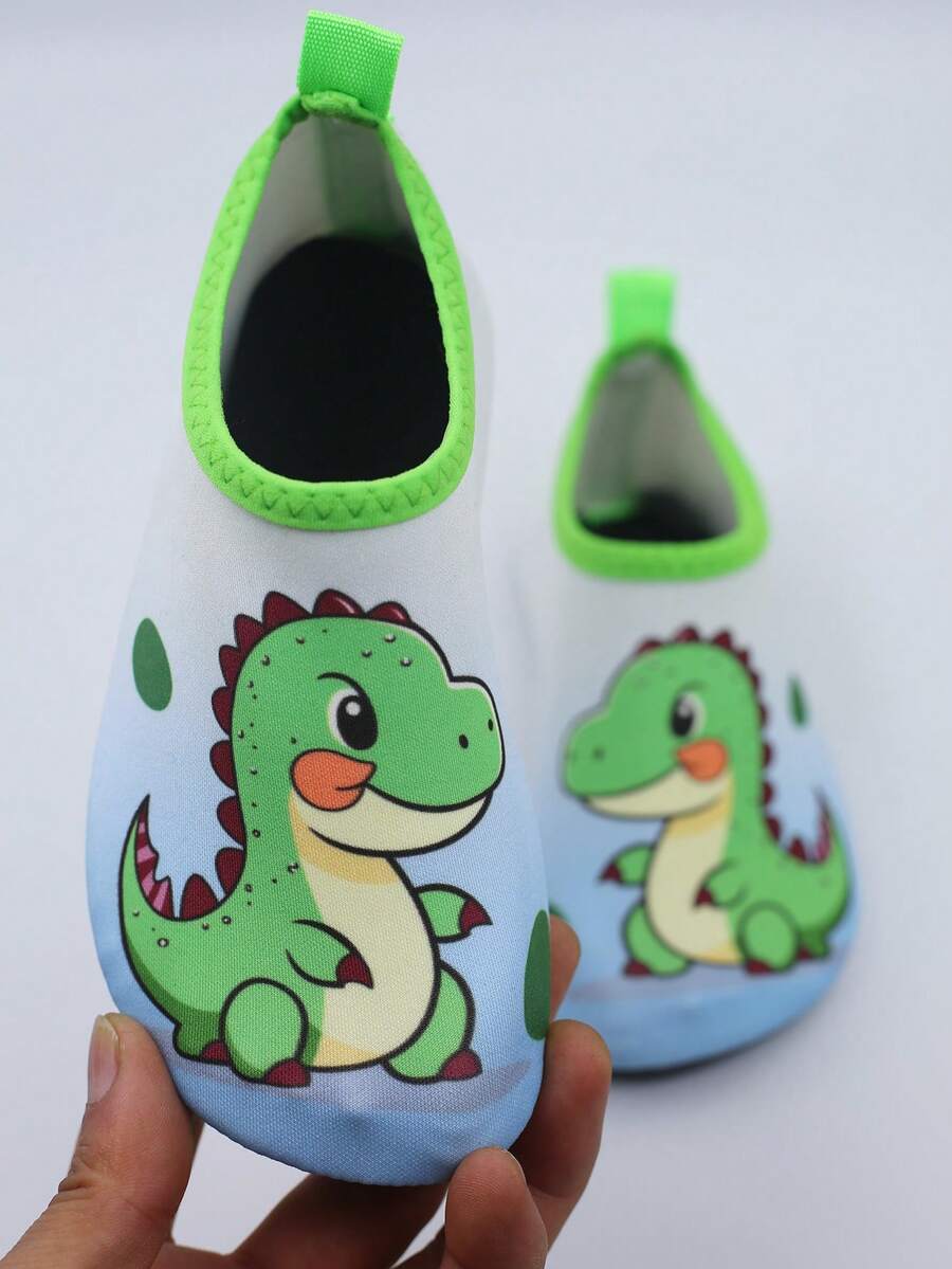 Multicolor kids slip-on water shoes with breathable Lycra upper and non-slip TPR outsole for boys and girls.