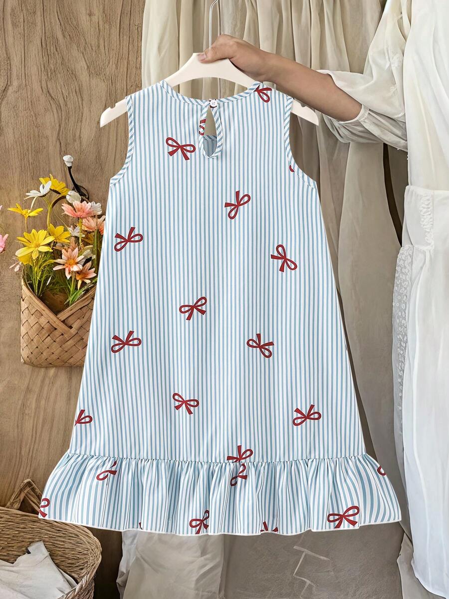 Tween girls casual leopard print smock mini dress featuring a round neck and flounce ruffle hem.