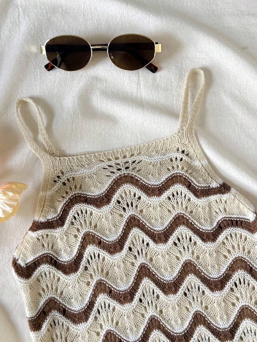 Girls' Summer Crochet Mesh Cami Dress Cover-Up, White Casual Beach Vacation Tween Girl
