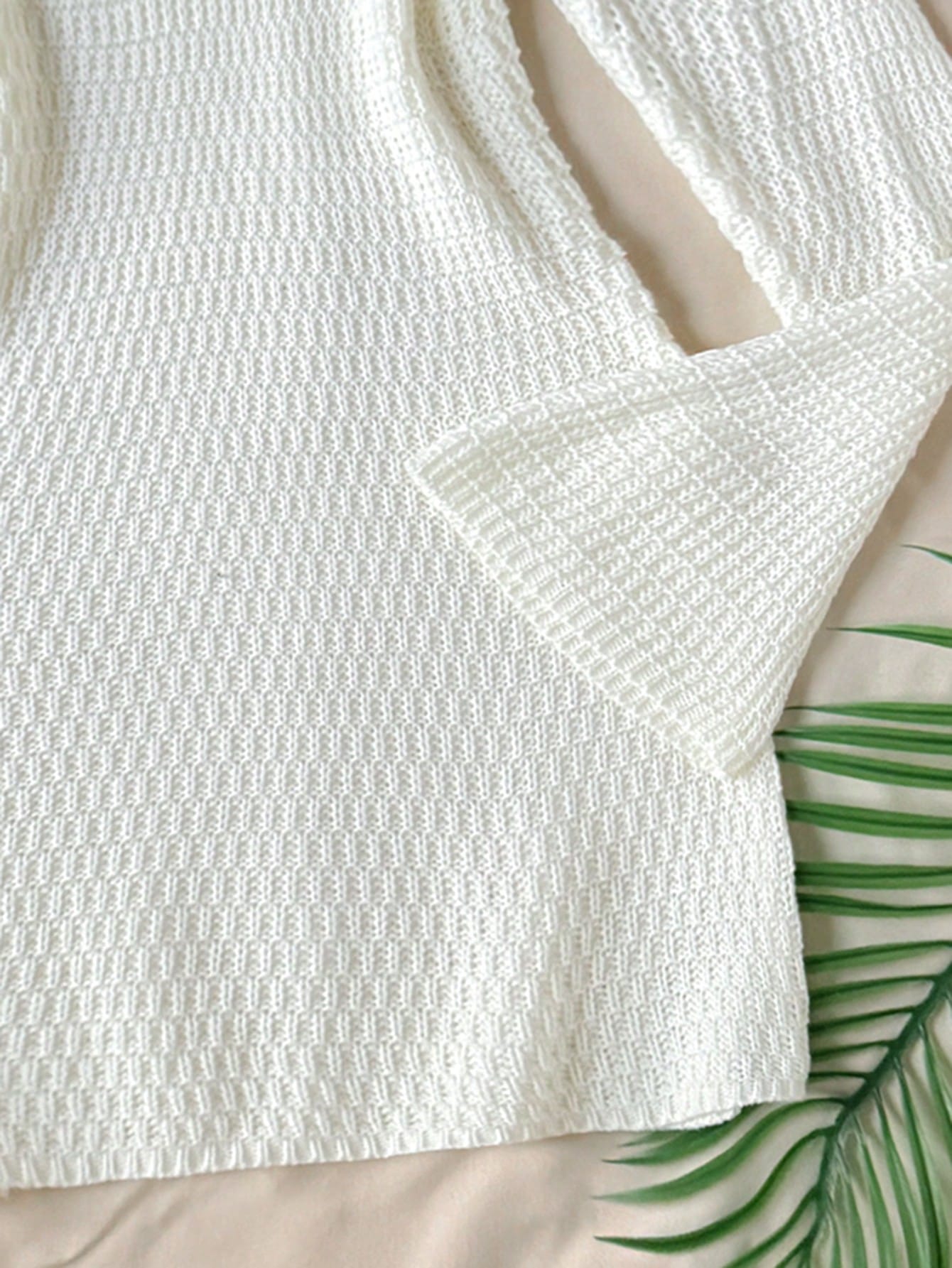 Tween girls semi-sheer white cover-up dress with V-neckline, long sleeves, contrast lace details, and zipper accent for beachwear layering.