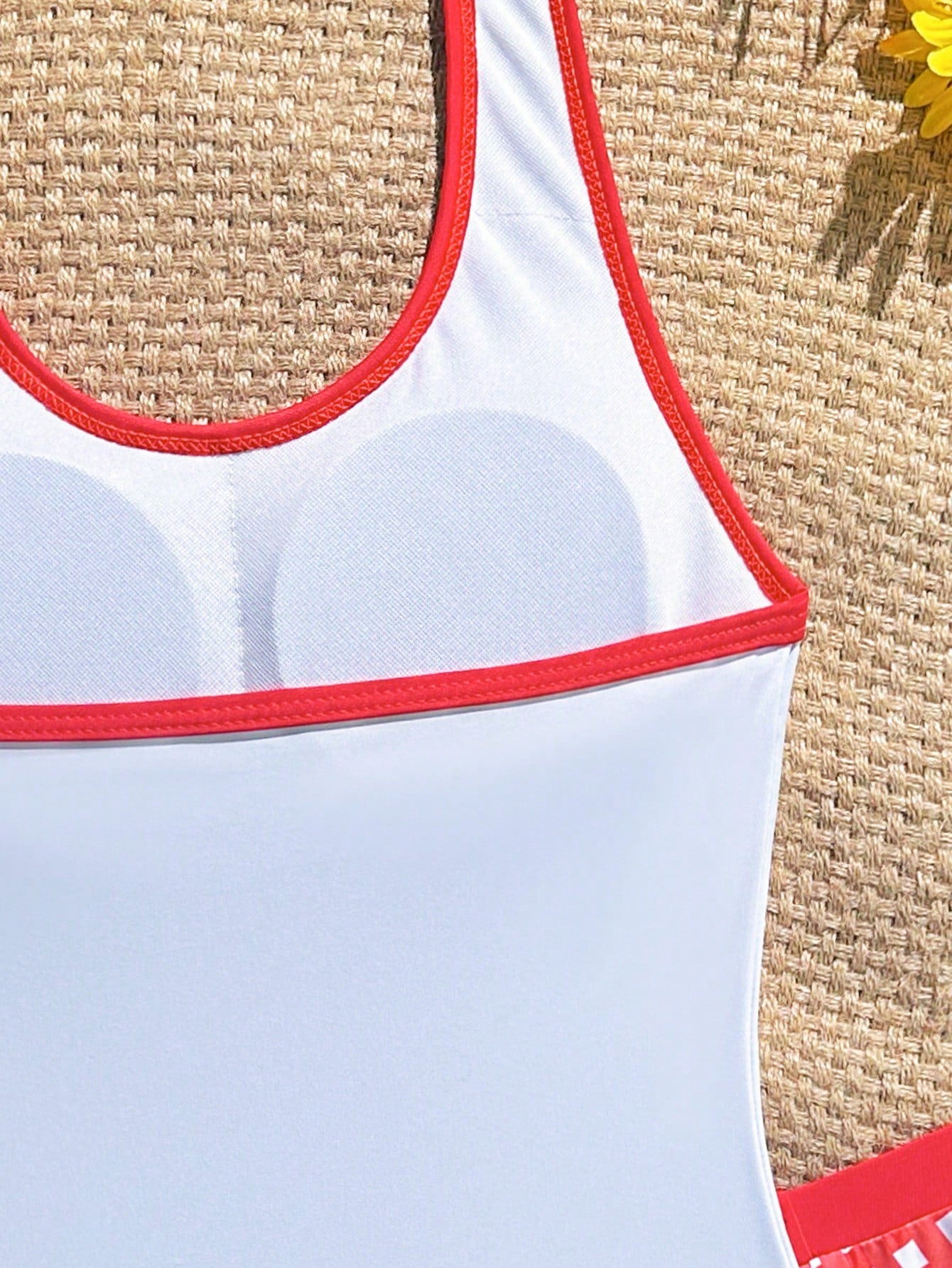 Girls 2-piece swimwear set featuring a butterfly print halter swimsuit top with contrast piping and separate mid-waist shorts; sleeveless, high-stretch, wireless design for beach and vacation wear.