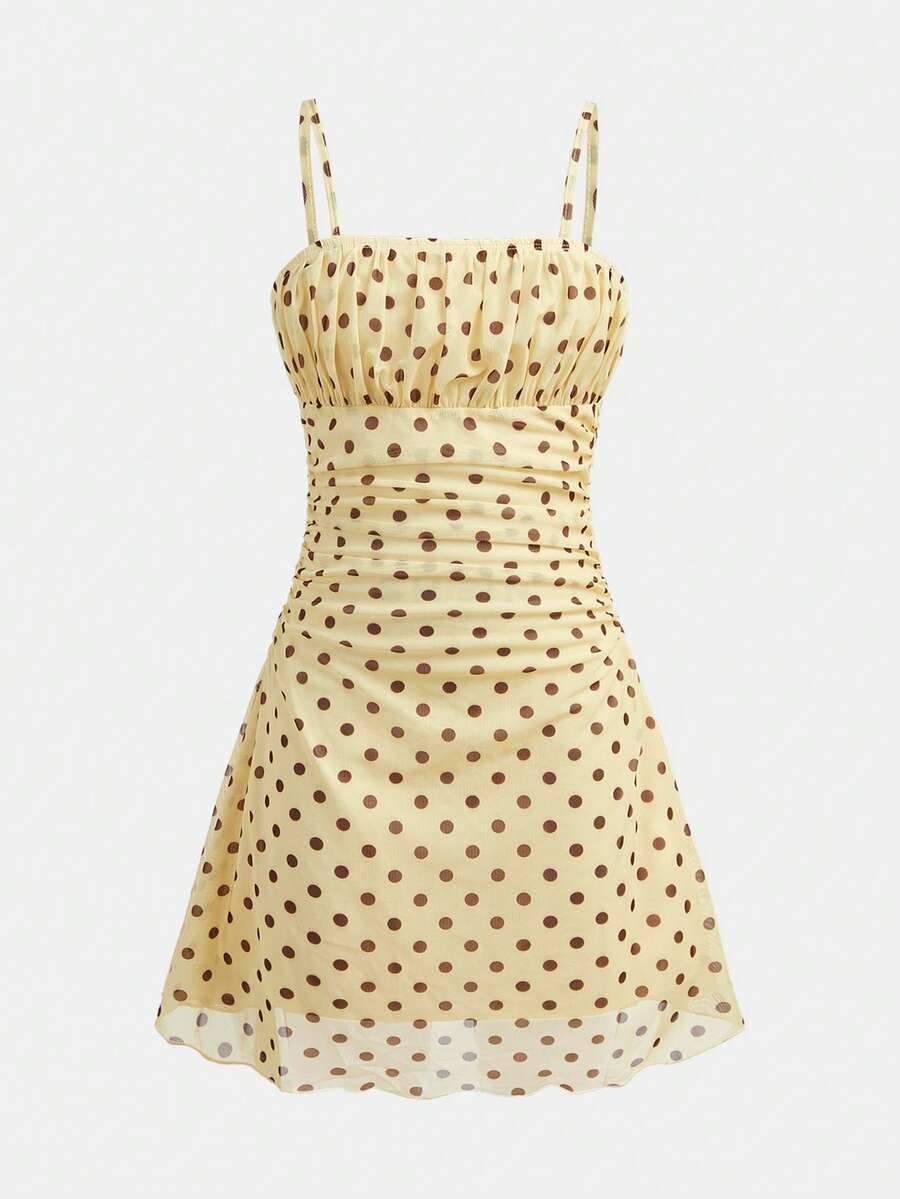 Apricot tween girls sleeveless halter cami dress with appliques, bow front, zipper detail, high waist, flared hem, and short slim fit design.