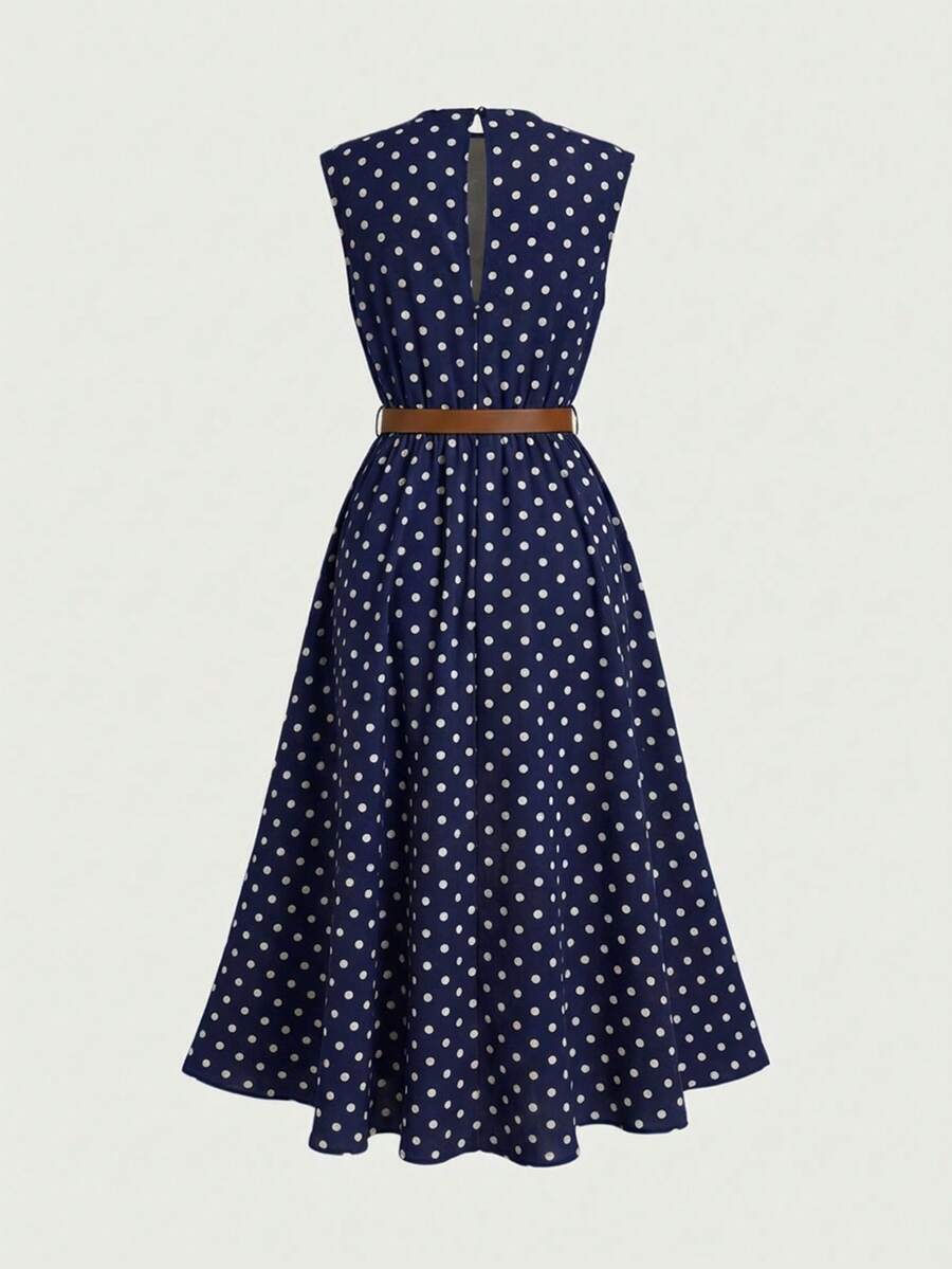 Tween girl wearing an apricot plant print long dress featuring a stand collar, short sleeves, high waist, flared hem, and back zipper closure.