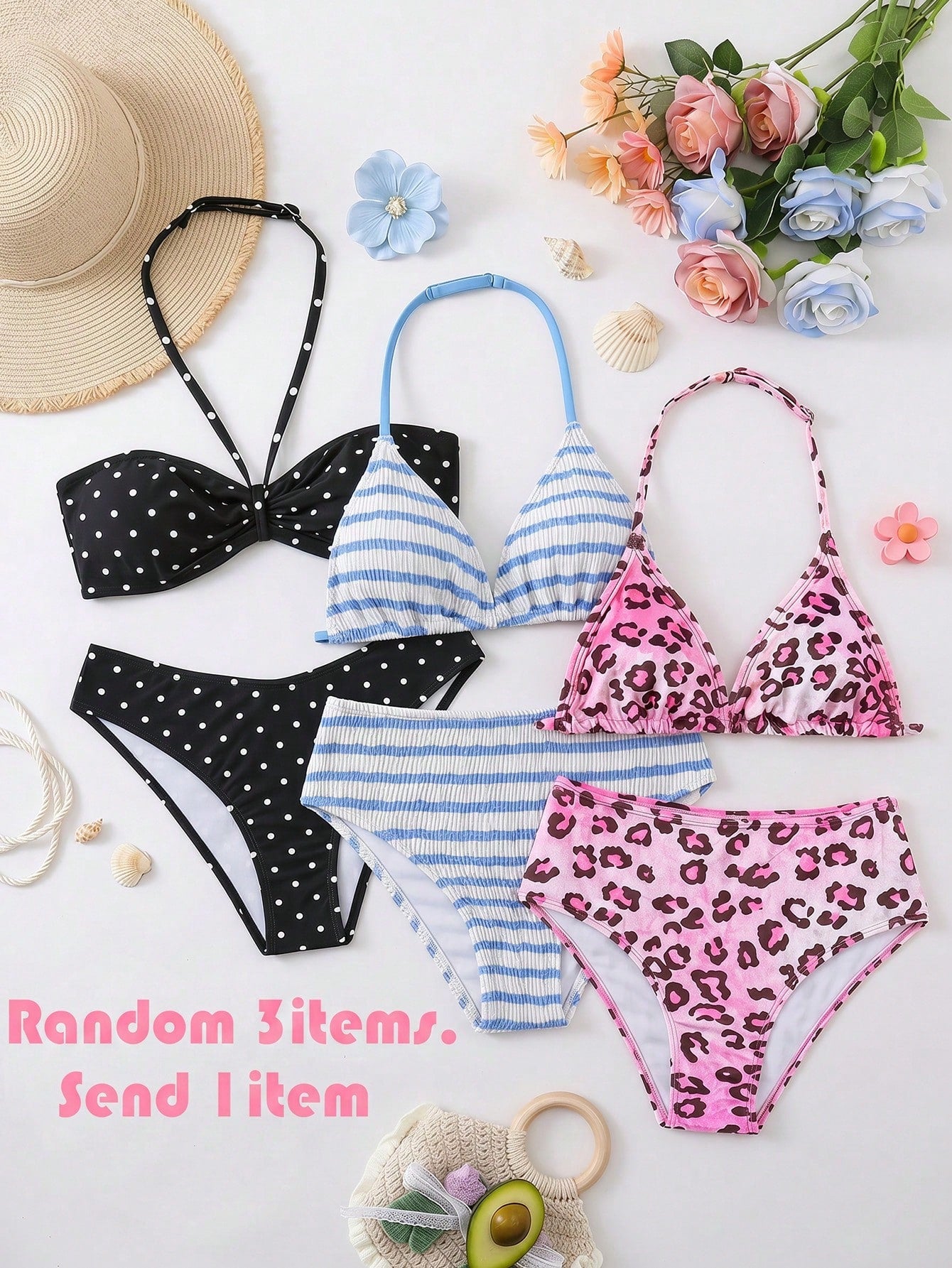 Tween girls green colorblock two-piece bikini set with spaghetti straps, sleeveless wireless top, and lined mid-waist bottoms for beach vacation wear