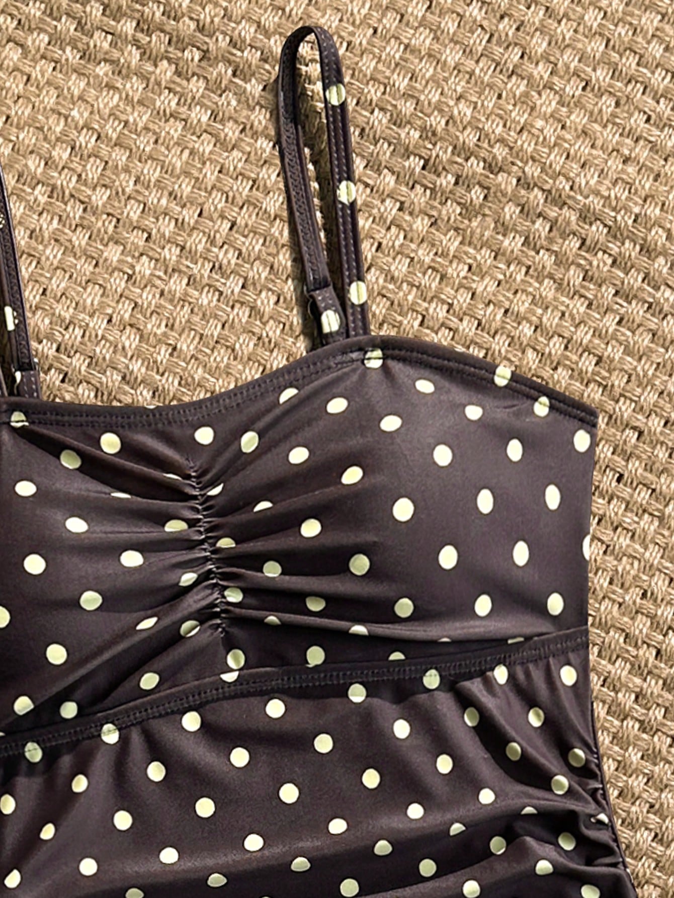 Tween girls 2-piece bikini swimwear set in black with a wave-pattern geometric design, featuring halter neckline, wireless top, and high-waist short bottoms with starfish and shell decor.
