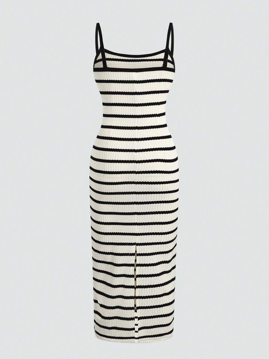 White sleeveless halter maxi dress for tween girls with slim fit, plain textured fabric, natural waist, pencil hem, and side split for summer daily wear and vacation outfits.