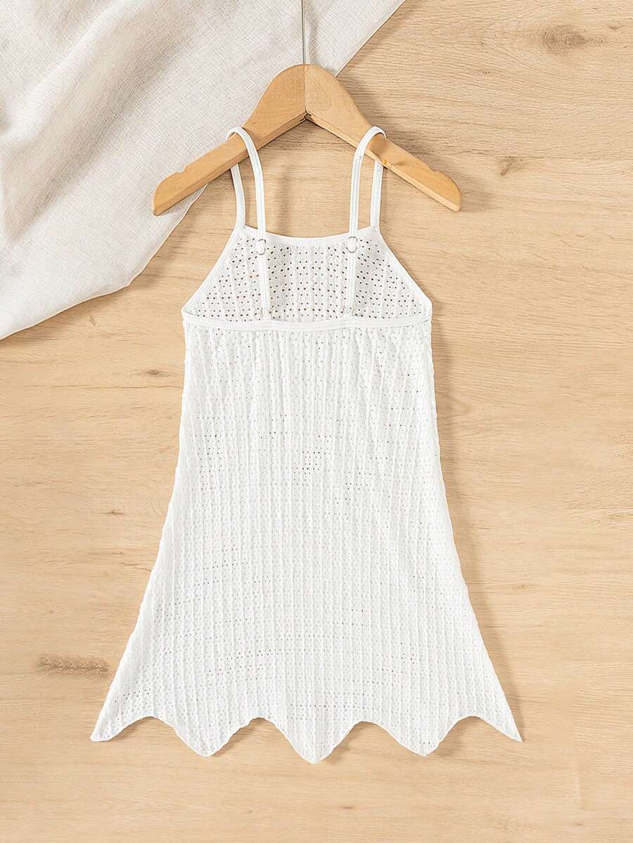 Tween girls' halter sleeveless cover-up dress in semi-sheer fabric for summer beach and pool wear by Elladie Kids.