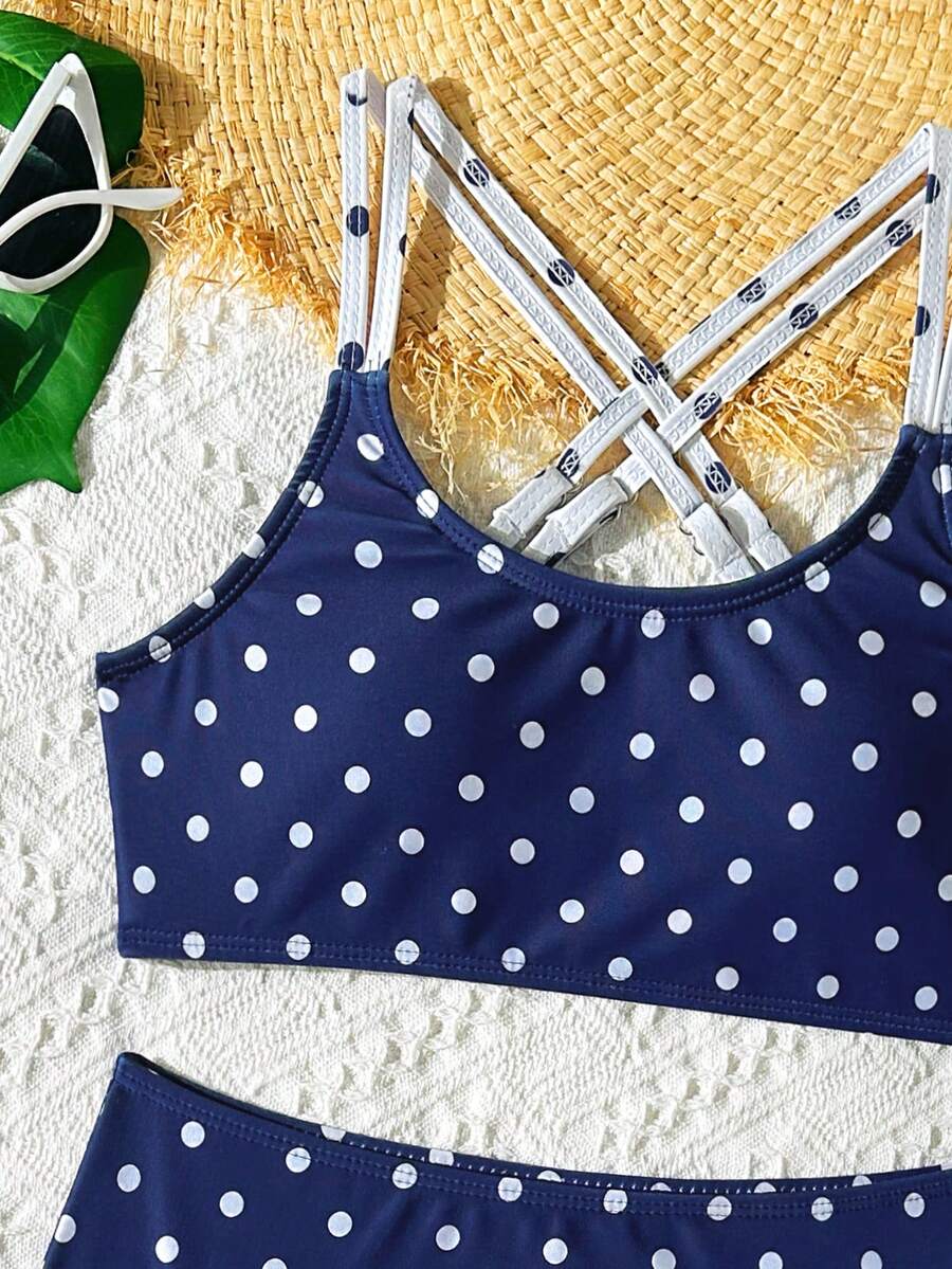 Tween Girls Bikini Sets Orange Summer Modest Activewear Beach Holiday,Knitted Ribbed Two Pieces Swimwear Crisscross Back Tank Top With Briefs Set
