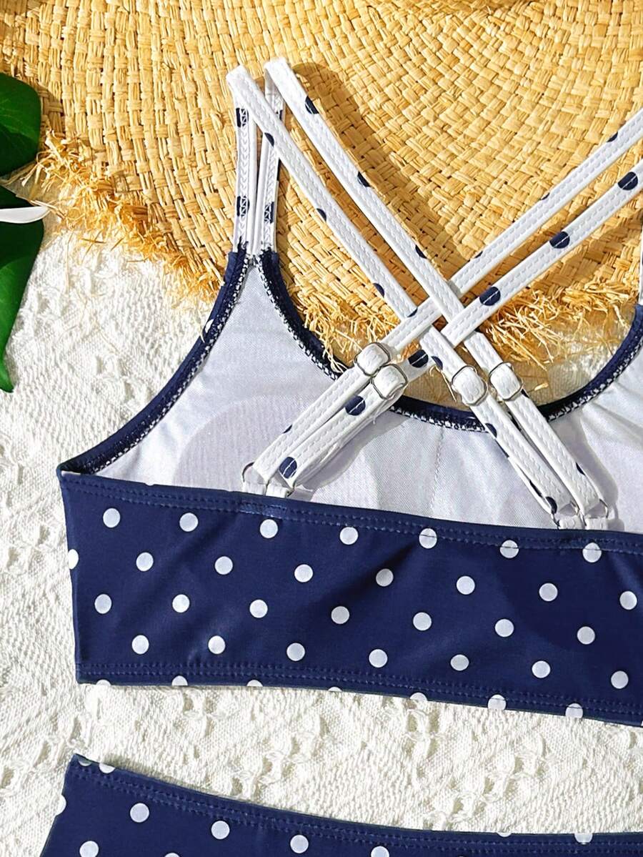 Tween Girls Bikini Sets Orange Summer Modest Activewear Beach Holiday,Knitted Ribbed Two Pieces Swimwear Crisscross Back Tank Top With Briefs Set