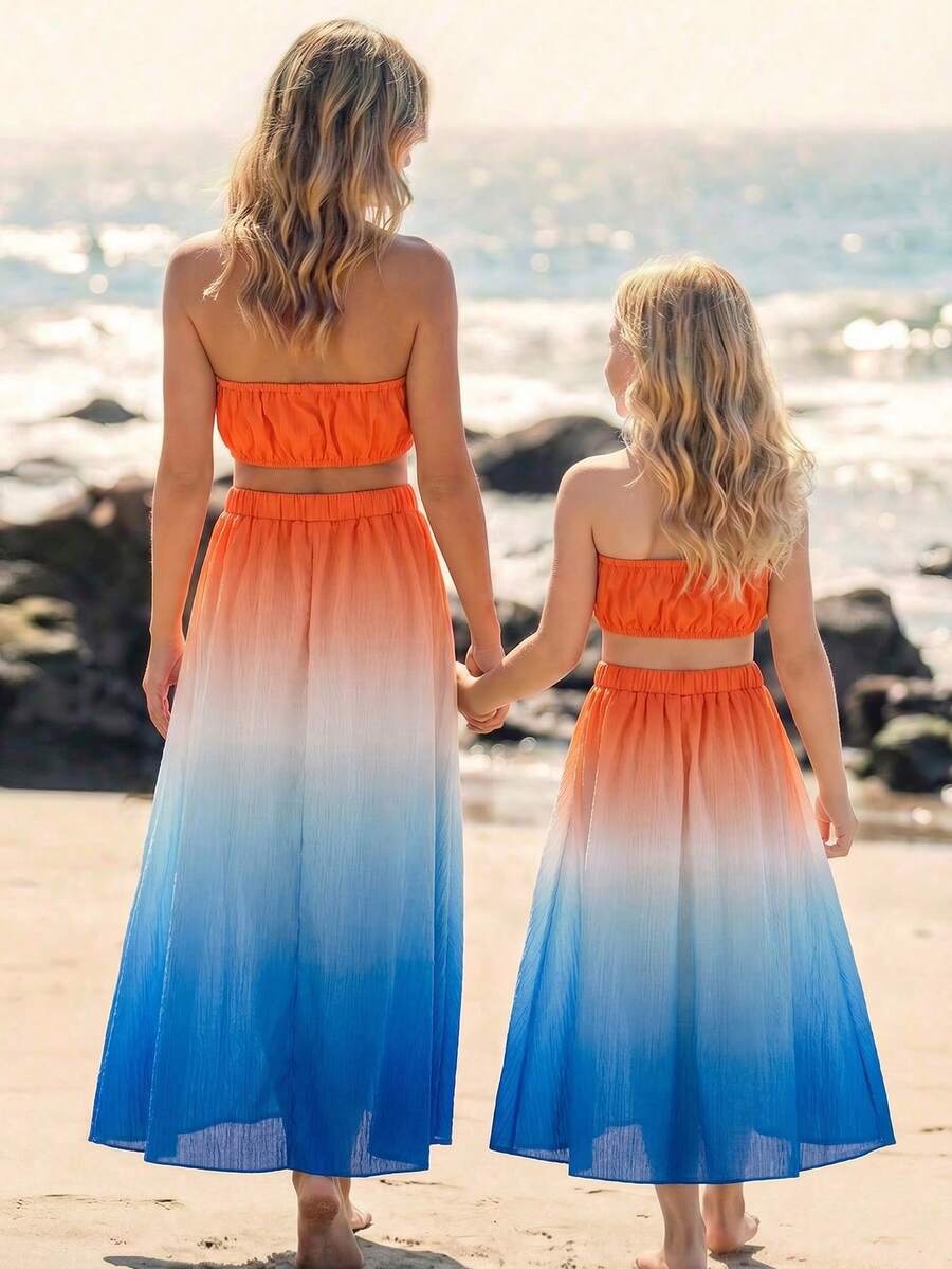 Tween girls floral halter dress with backless sleeveless design, belted high waist, shirred details, appliques, and flared A-line midi silhouette for summer vacation or graduation outfit.