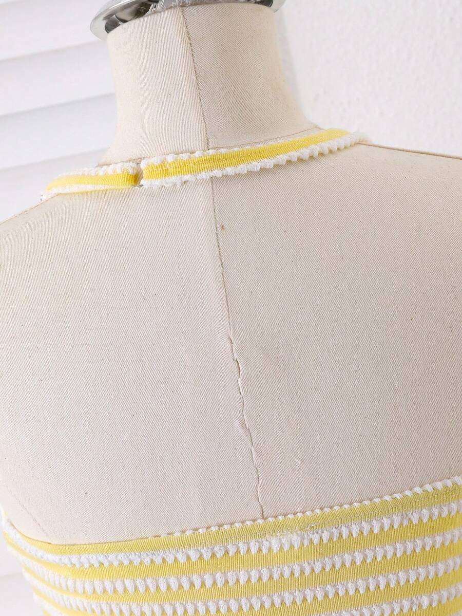 Tween girls apricot sleeveless halter mini dress with textured starfish and shell decor, shirred tiered layer, high waist, and flounce hem.