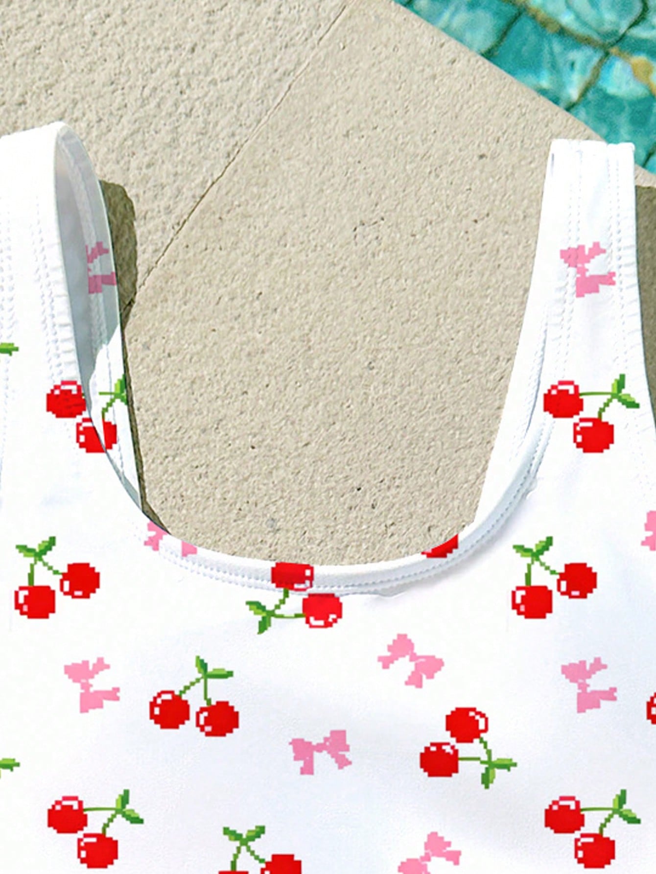 Tween Girls' Casual Colorful Y2K Dopamine Floral, Beach Vacation Style, Graphic Print Camisole And Triangle Bikini Swimwear Set, Suitable For Summer