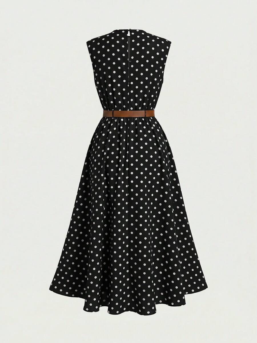 Tween girl wearing an apricot plant print long dress featuring a stand collar, short sleeves, high waist, flared hem, and back zipper closure.
