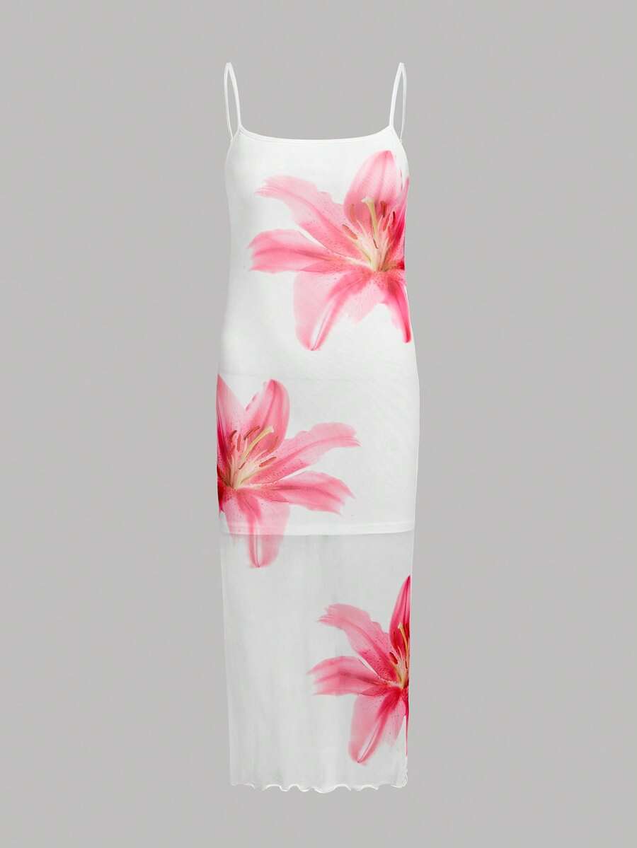 Tween girls multicolor halter maxi dress with slim fit, high waist, slit hem, zipper detail, and lined polyester stretch fabric for beach and vacation wear