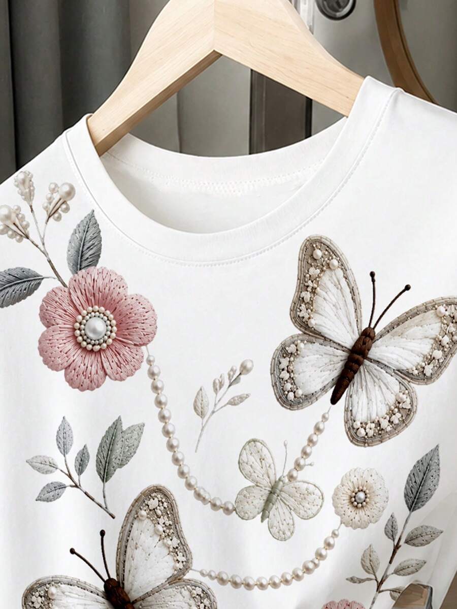 Tween girls two-piece green summer outfit featuring a fruit print short sleeve round neck t-shirt and matching track shorts with pockets.