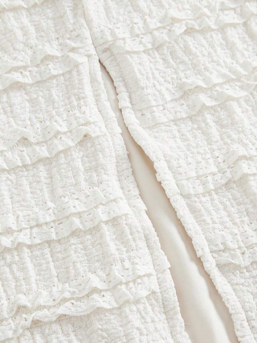 White sleeveless halter maxi dress for tween girls with slim fit, plain textured fabric, natural waist, pencil hem, and side split for summer daily wear and vacation outfits.