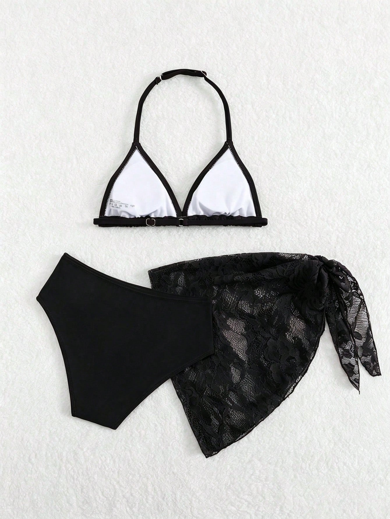 Cute Girls' Ditsy Floral Triangle Bikini Set (Print Randomly)