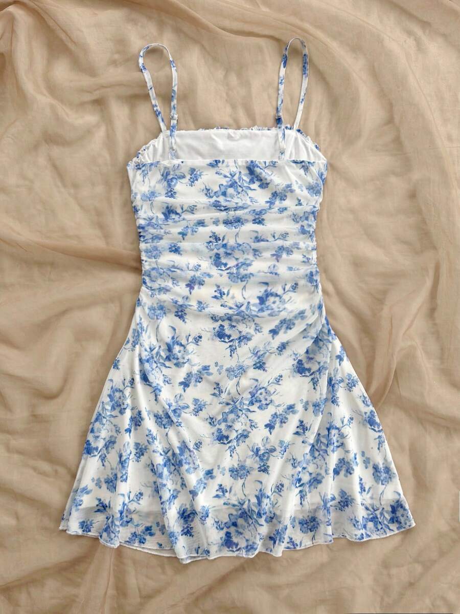 Apricot tween girls sleeveless halter cami dress with appliques, bow front, zipper detail, high waist, flared hem, and short slim fit design.