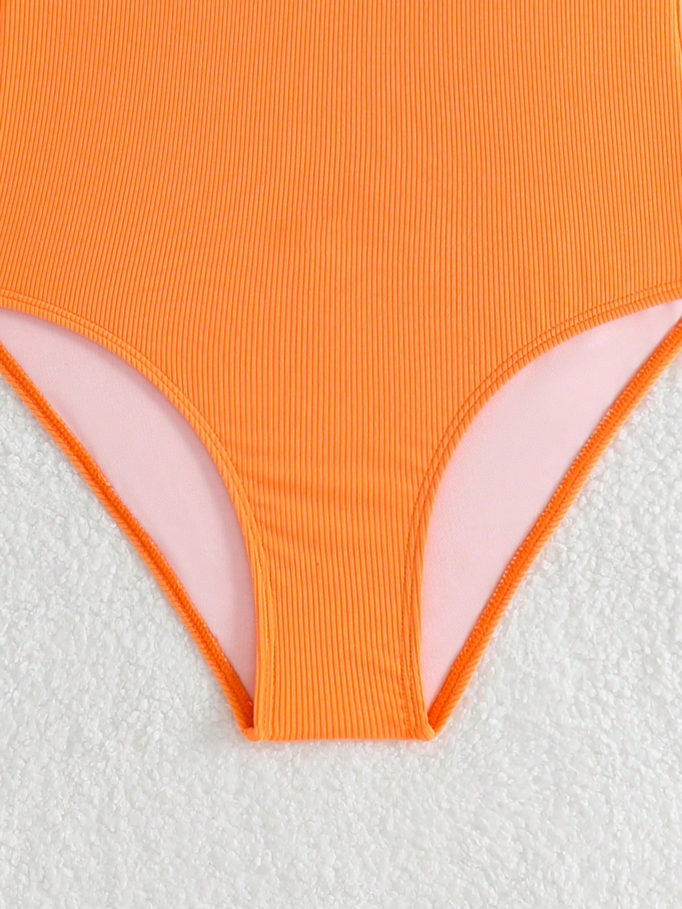 Tween Girl Solid Color Spaghetti Strap One-Piece Swimsuit, Suitable For Beach Vacation, Pool Party, Beach Party