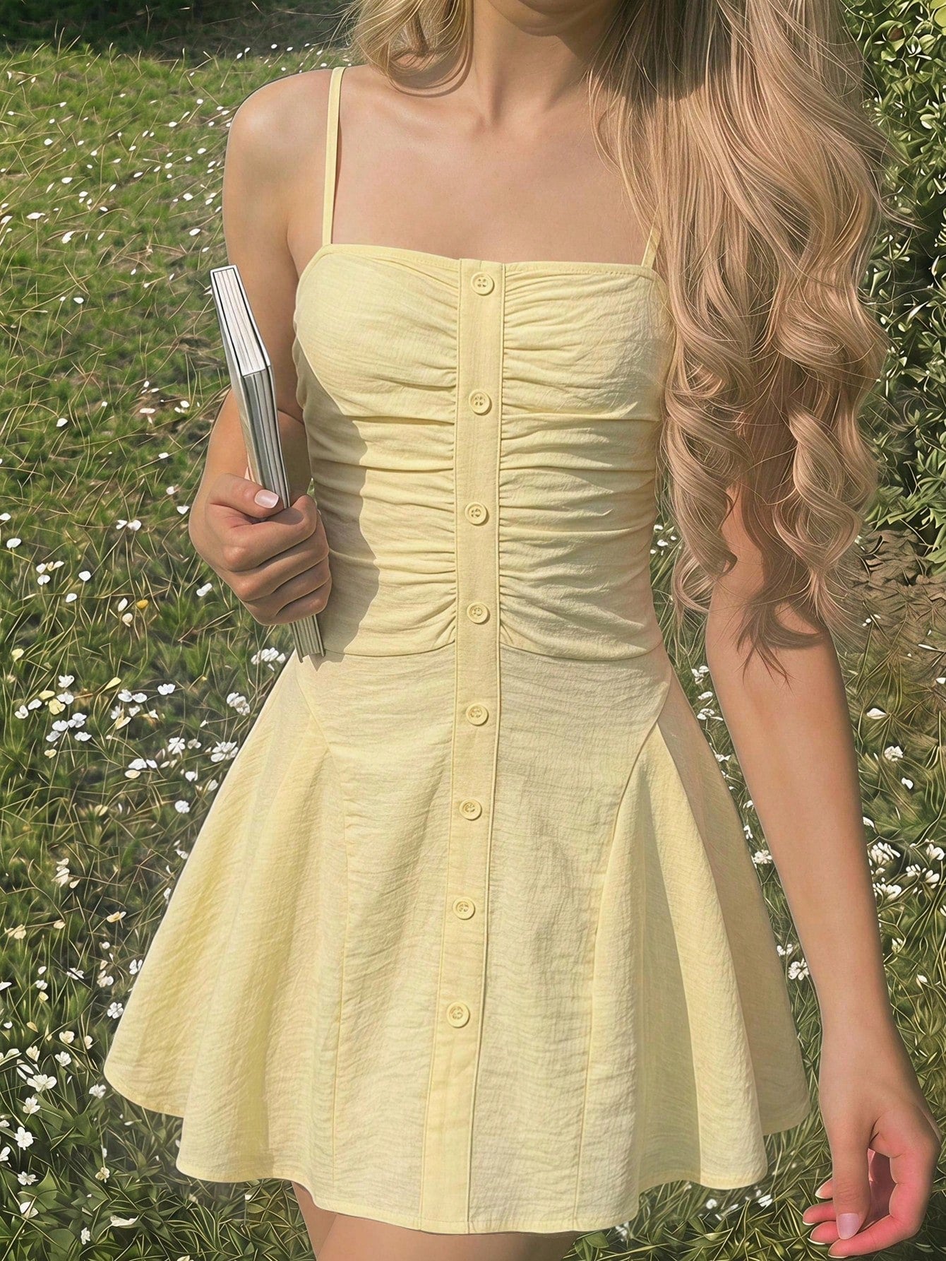 Tween girls strapless tube dress with plant print, belted high waist, tiered layer, zipper detail, flared hem, and short slim fit