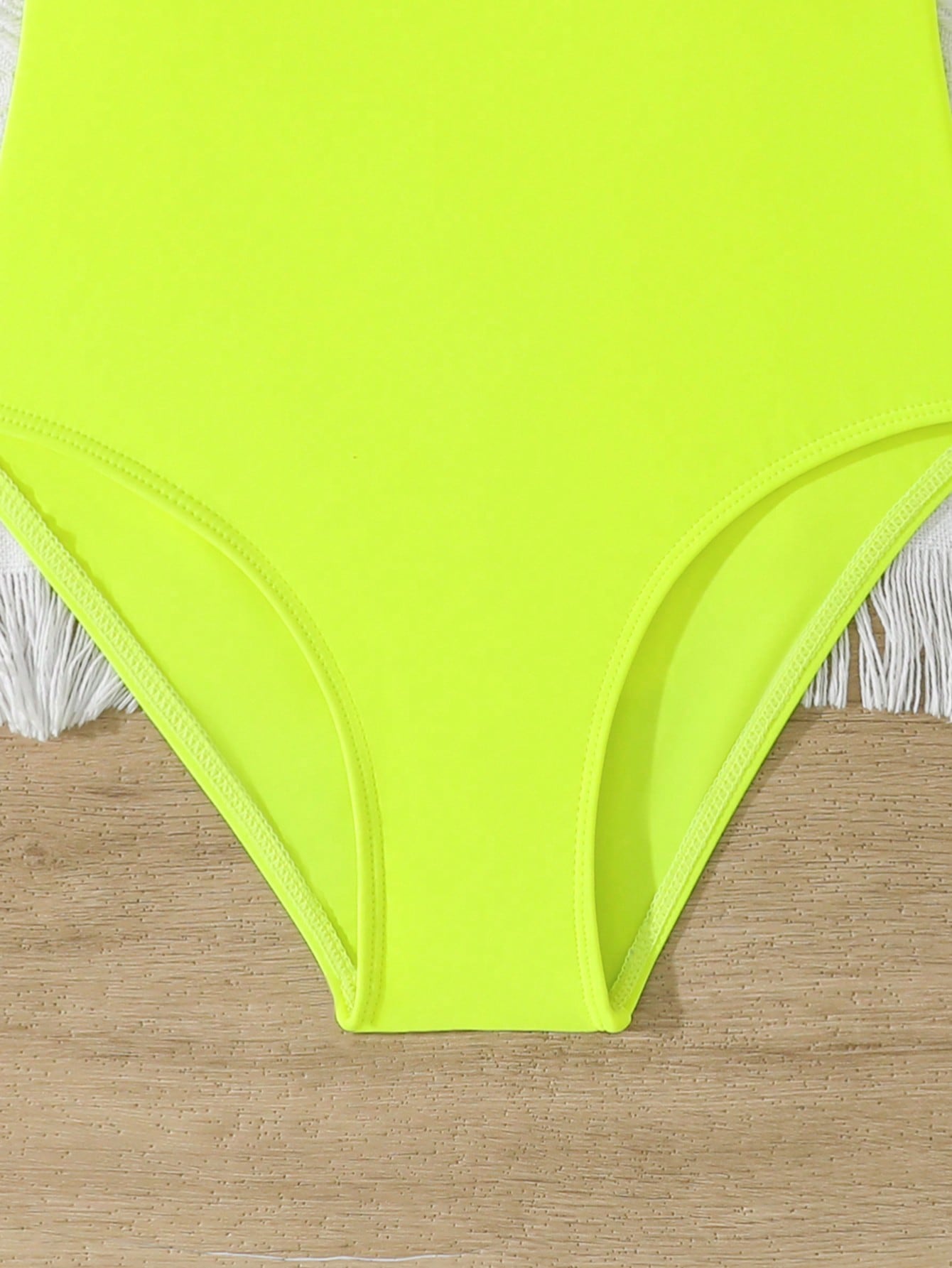 Tween Girls One-Piece Swimsuit With Adjustable Cross Straps, Suitable For Swimming, Summer Vacation, Beach And Seaside