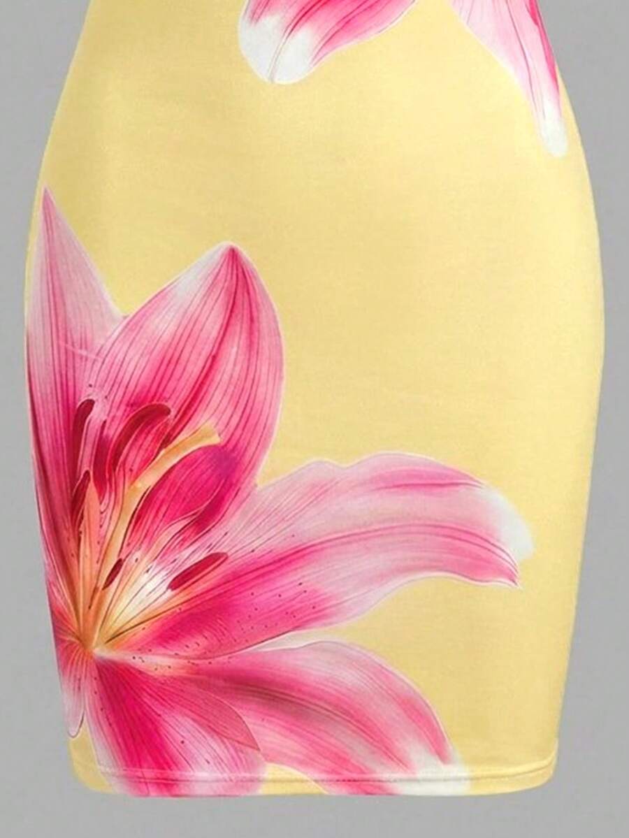 Tween girls multicolor floral vacation midi cami dress with spaghetti straps, sleeveless loose fit, natural waist, and pencil hem.