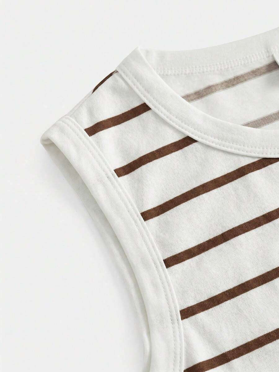 Tween girls sleeveless tie-dye tank dress with round neck, loose fit, short length, and asymmetrical hem in a casual streetwear style
