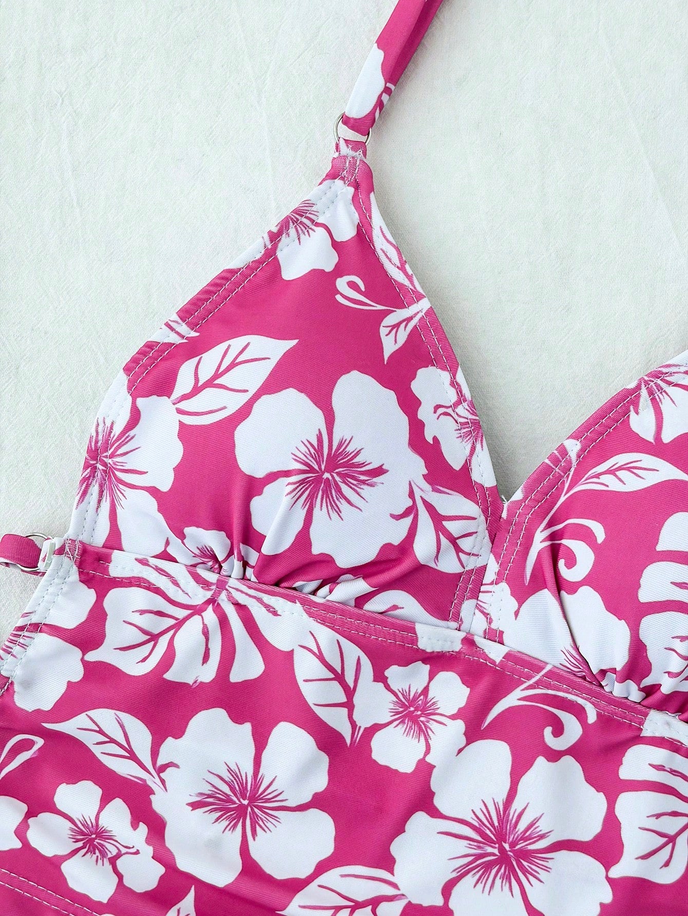 Tween Girls Yellow Floral Print Spaghetti Strap Bikini Sets,2pcs Swimwear For Beach Holiday,Spring/Summer Bathing Suits Bright Color Flower Suit