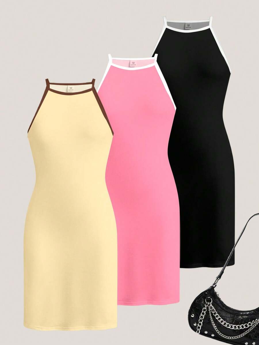 Tween girls multicolor floral midi cami dress with spaghetti straps, sleeveless design, loose fit, and vacation-inspired plant print.