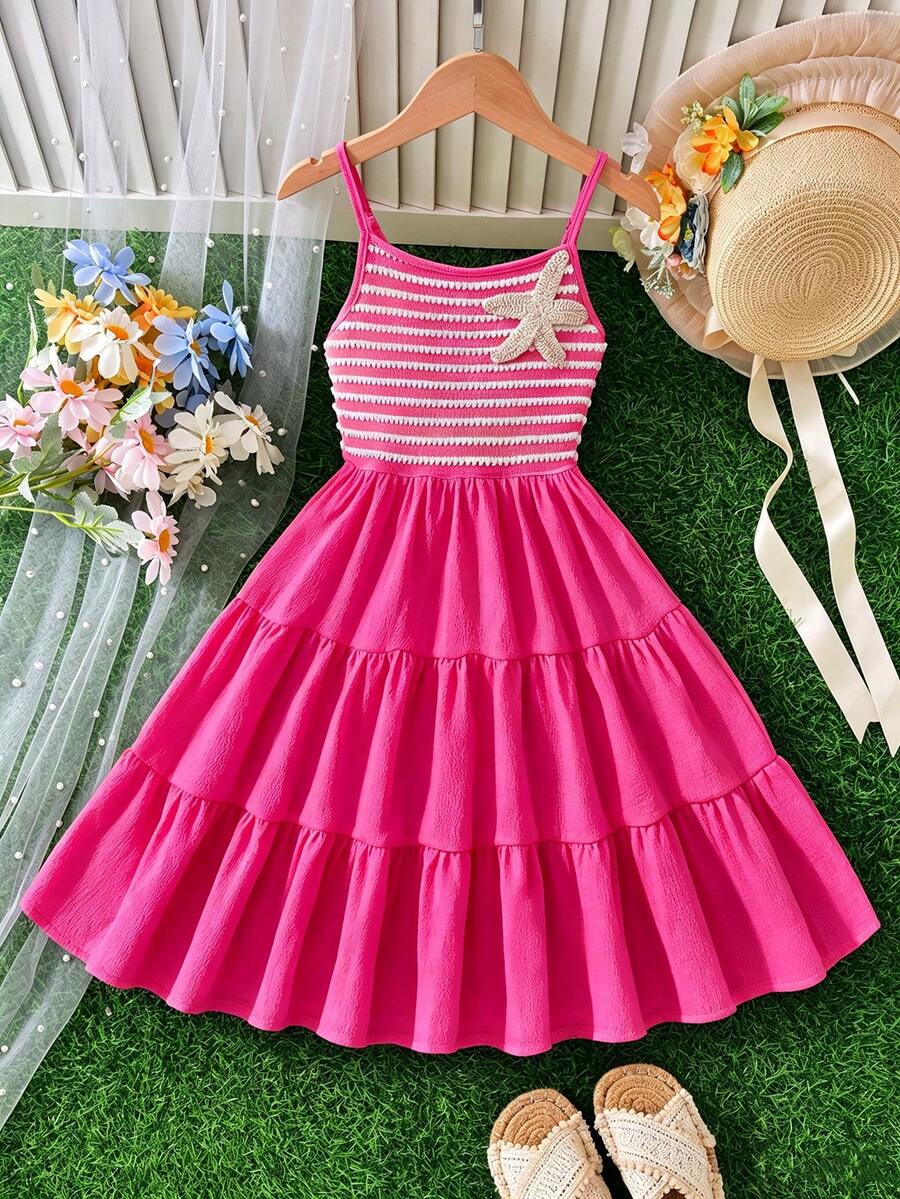 Tween girls yellow sleeveless cami dress with spaghetti straps, high waist, tiered layered skirt, shirred detail, zipper closure, and casual vacation style.