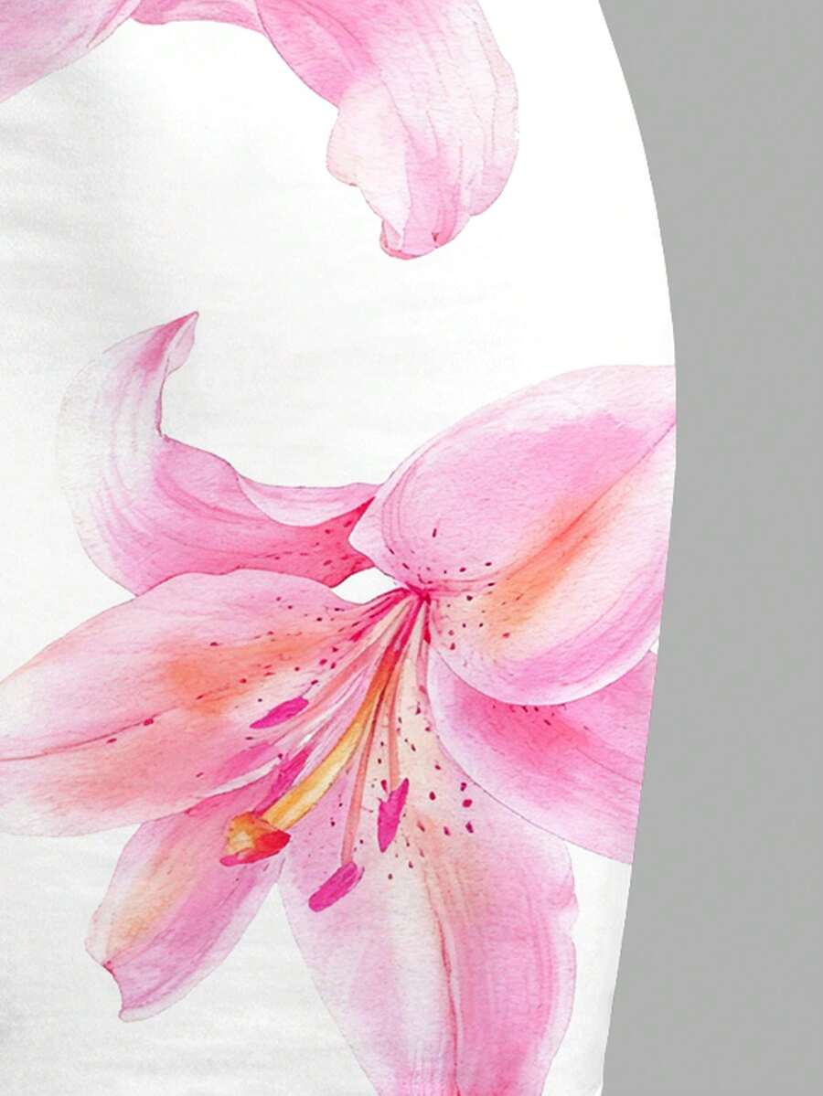 Tween girls multicolor floral vacation midi cami dress with spaghetti straps, sleeveless loose fit, natural waist, and pencil hem.