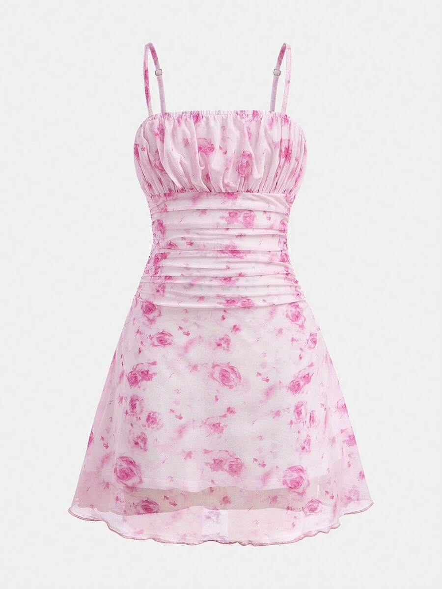 Apricot tween girls sleeveless halter cami dress with appliques, bow front, zipper detail, high waist, flared hem, and short slim fit design.